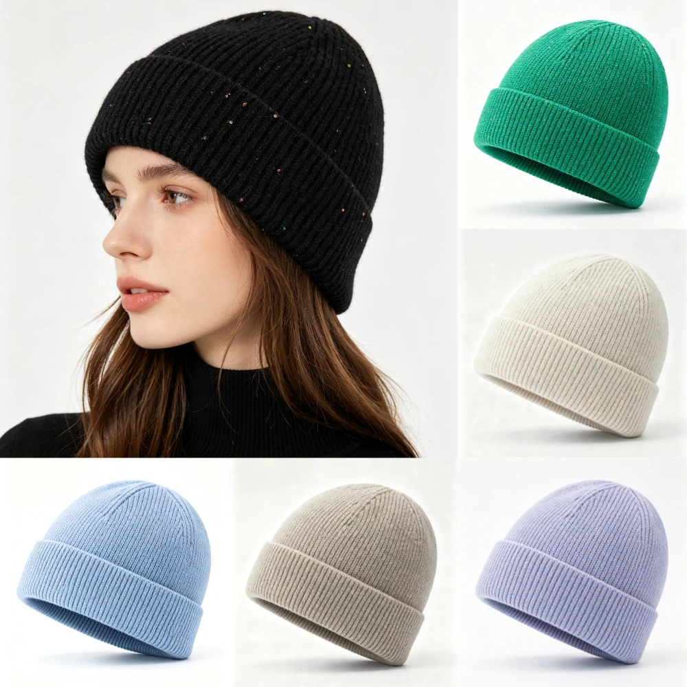 Beanie Cuffed Knit - New Women’s Cuffed Ribbed Knit Beanie