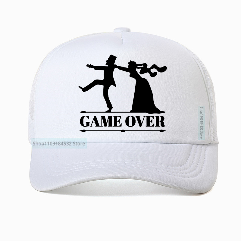 Game Over Bride Groom Bachelor - Trucker Cap Mesh review and price
