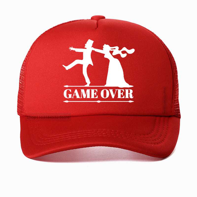 Game Over Bride Groom Bachelor - Trucker Cap Mesh review and price