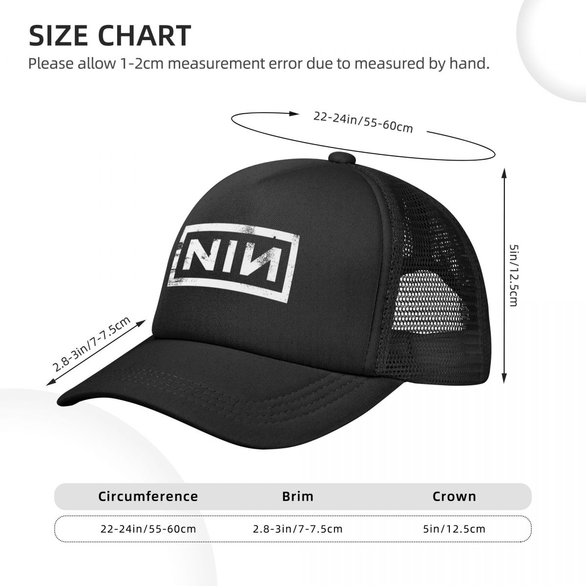 NIN Music Band Mesh Baseball C - Trucker Cap Mesh review and price